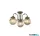 ALADDIN 32593-3AB Belvue 3Lt Flush  - Antique Brass Metal & Clear Glass