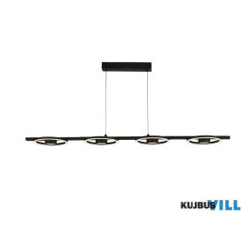 ALADDIN 32804-4BK Space 4Lt LED Bar Pendant, Black Metal
