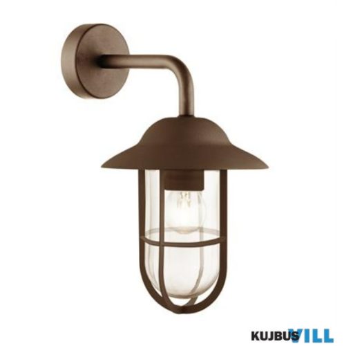 ALADDIN 3291RUS Toronto Outdoor Wall Light - Rust Brown Metal > Clear Glass