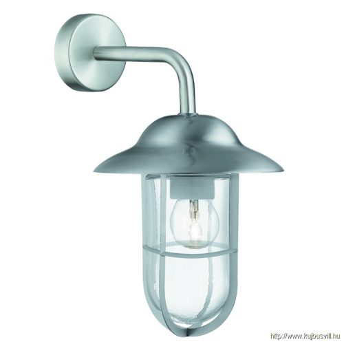 ALADDIN 3291SS Toronto Outdoor Wall Light - Satin Silver > Clear Glass