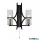 ALADDIN 33210-2BK Lux & Belle 2Lt Wall Light - Matt Black Metal & Ribbed Glass