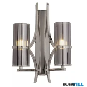   ALADDIN 33210-2PN Lux & Belle 2Lt Wall Light - Polished Nickel & Smoked Glass