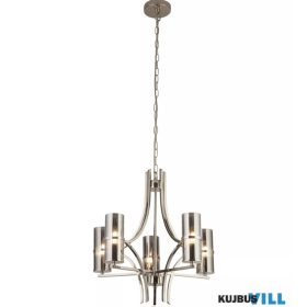   ALADDIN 33210-5PN Lux & Belle 5Lt Pendant - Polished Nickel & Smoked Glass