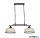 KIFUTÓ ALADDIN 3592-2BK Highworth 2Lt Bar Pendant - Matt Black > Holophane Style Gla