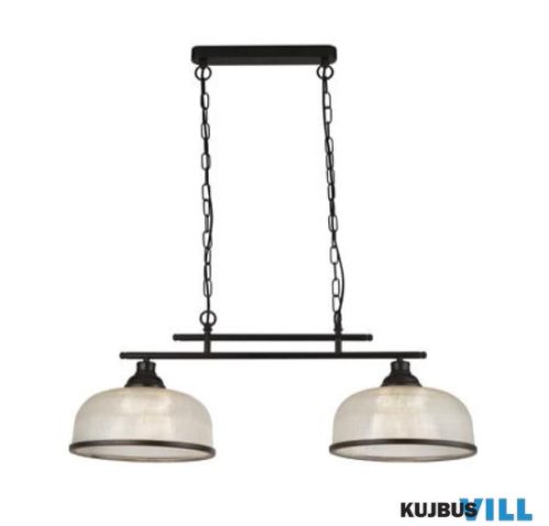 KIFUTÓ ALADDIN 3592-2BK Highworth 2Lt Bar Pendant - Matt Black > Holophane Style Gla