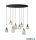 ALADDIN 36463-8BK Divine 8Lt Multi Drop Pendant - Matt Black with Mixed Glass