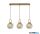 ALADDIN 36632-3AC Snowdrop 3Lt Bar Pendant - Brass > Acid Glass