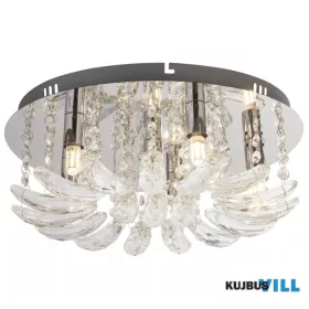   ALADDIN 36693-6CC Lux & Belle 6Lt Ceiling Light - Clear Glass & Chrome Metal