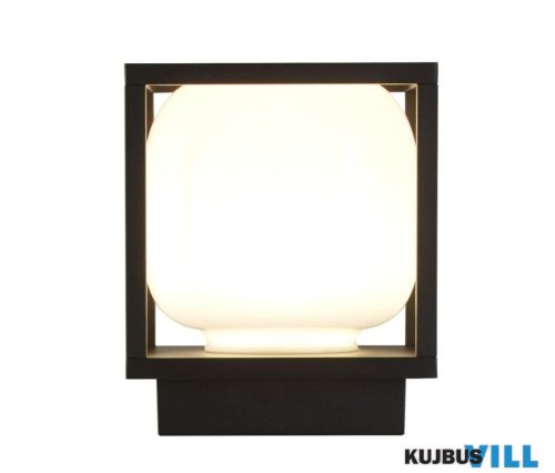 ALADDIN 38141BK Athens LED Outdoor Light - Black with Opal Shade
