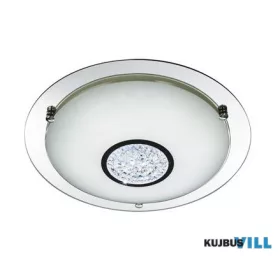   ALADDIN 3883-31 Portland LED Bathroom Flush, Chrome Metal, Glass & Crystal I