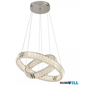   ALADDIN 38911-2CC Lux & Belle 2 Tier LED Ceiling Light - Chrome & Clear Glass