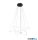 ALADDIN 40176-3BK Revolve LED 3Lt Ring Pendant - Opal Tubes