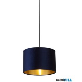   ALADDIN 41201AZ Lux & Belle Drum Shade -Navy Velvet & Gold Inner ⌀30CM