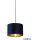 ALADDIN 41201AZ Lux & Belle Drum Shade -Navy Velvet & Gold Inner ⌀30CM