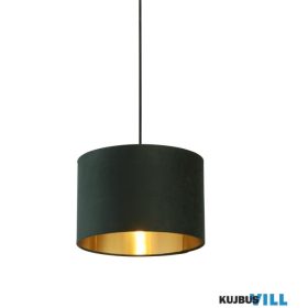   ALADDIN 41201GR Lux & Belle Drum Shade -Green Velvet & Gold Inner ⌀30CM