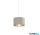 ALADDIN 41201GY Lux & Belle Drum Shade- Light Grey Velvet & Silver Inner ⌀28
