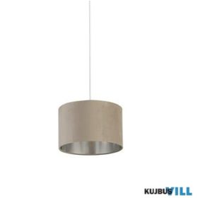   ALADDIN 41201TA Lux & Belle Drum Shade- Taupe Velvet & Silver Inner ⌀28CM