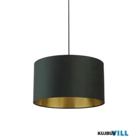  ALADDIN 41204GR Lux & Belle Drum Shade -Green Velvet & Gold Inner ⌀50cm