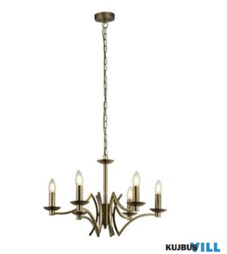 ALADDIN 41312-6AB Ascot 6Lt Pendant- Antique Brass