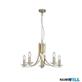   ALADDIN 4165-5SB Ascona 5Lt Pendant, Satin Brass Metal & Glass