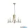 ALADDIN 4165-5SB Ascona 5Lt Pendant, Satin Brass Metal & Glass