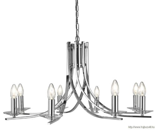 ALADDIN 4168-8CC Ascona 8Lt Pendant - Chrome > Clear Glass Sconces