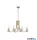 ALADDIN 4168-8SB Ascona 8Lt Pendant, Satin Brass Metal & Glass