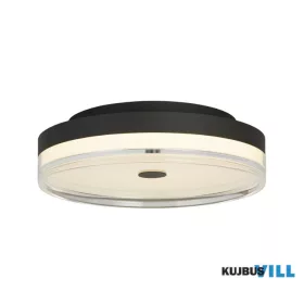   ALADDIN 42651-30BK Cyprus LED Flush, Black Metal and Clear Acrylic