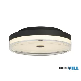  ALADDIN 42651-40BK Cyprus LED Flush, Black Metal and Clear Acrylic