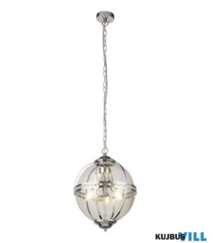 ALADDIN 44213-3CC Coronet 3Lt Pendant - Chrome with Clear Glass