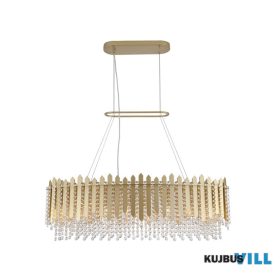   ALADDIN 44711-8GO Spear 8Lt Diner Bar Pendant, Gold Metal with Clear Crystal