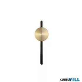   ALADDIN 44861GO Shield LED Wall Light, Sand Black and Brass Metal