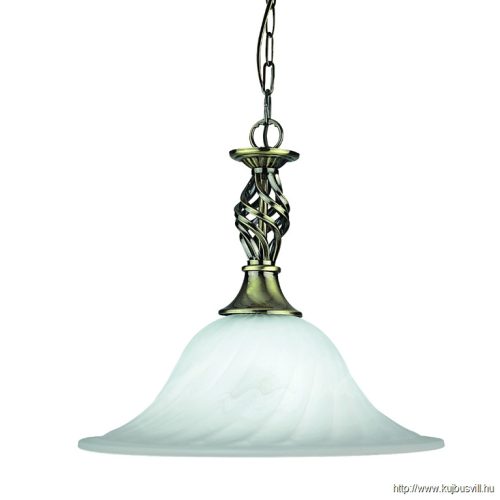 ALADDIN 4581-14AB Cameroon Pendant - Antique Brass > Glass