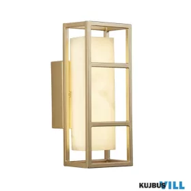   ALADDIN 45910GO Mirage LED Wall Light, Matt Gold & Marbleised Resin