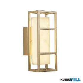   ALADDIN 45911GO Mirage LED Wall Light, Matt Gold & Marbleised Resin