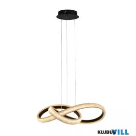  ALADDIN 48173BK Lux&Belle LED Pendant-Sand Black Metal & Acrylic Crystal