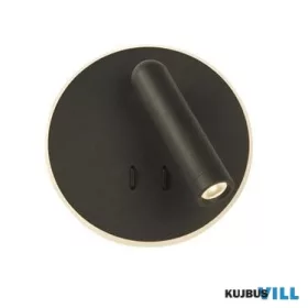 ALADDIN 49323BK Cher LED Wall Light, Black Metal