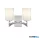 ALADDIN 4992-2CC Gina 2Lt Wall Light - Chrome & White Glass Shades