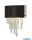 ALADDIN 50818-2BK Glamour 2Lt Wall Light - Black Velvet Shade > Clear Crystal