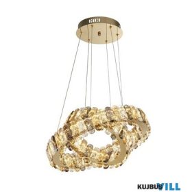   ALADDIN 51210-2GO Lux & Belle 2Lt LED Pendant - Gold/Smoke/Clear/Amber Crystal
