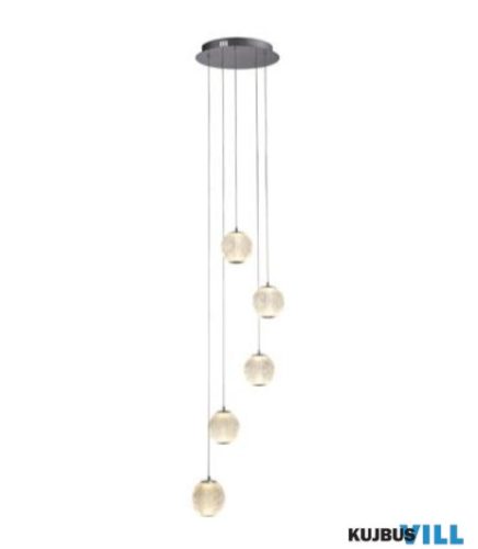 ALADDIN 51481-5CC Allure 5Lt LED Multi Drop Pendant - Metal with Clear Acrylic