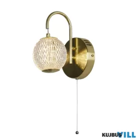   ALADDIN 51481SB Allure Wall Light - Satin Brass Metal & Clear Acrylic