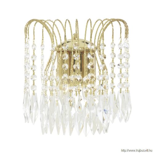 ALADDIN 5172-2 Waterfall 2Lt Wall Light - Gold > Crystal