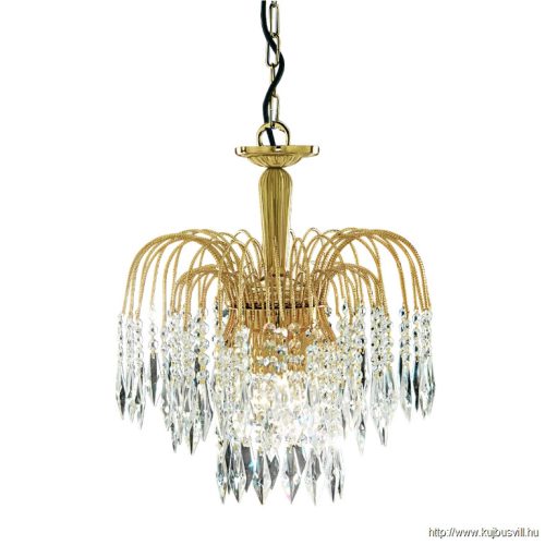 ALADDIN 5173-3 Waterfall 3Lt Pendant - Gold > Crystal