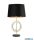 ALADDIN 5310GO Roman TABLE LAMP WITH MARBLE BASE GOLD WITH BLACK SHADE GOLD INTERIOR