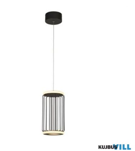 ALADDIN 54212-1BK Circolo Cage LED Pendant - Black Metal