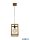 ALADDIN 54741-1NA Square Pendant - Wood > Black Metal