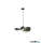 ALADDIN 55103BK Ripple 1Lt Pendant, Black Metal, Felt