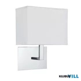   ALADDIN 5519CC Hotel  Wall Light  - Chrome Metal & White Fabric Shade
