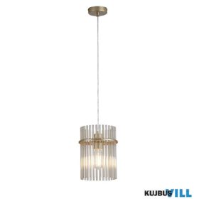   ALADDIN 55620CP Swizzle 1Lt Pendant, Gold Metal with Champagne Rods